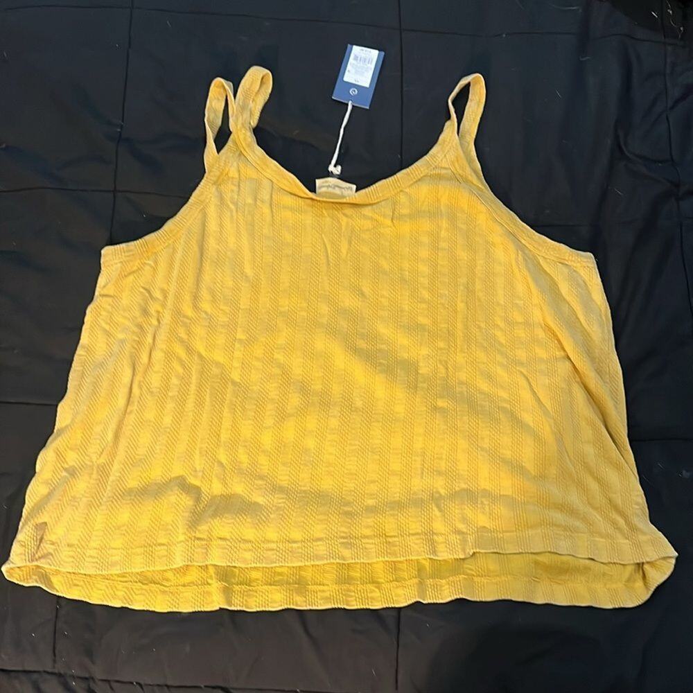 NWT Universal Thread Cami Tank Top Womens‎ 4XL Mustard Yellow Rib Knit Striped - Picture 5 of 5